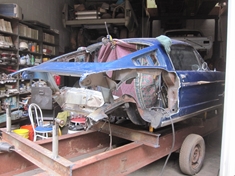 Had to remove the entire rear end - trunk, rear frame, quarters, and everything associated. Driver&#39;s side door was also toast. Fortunately, subframe connectors I had ensured that the damage did not extend forward to the floors or roof.